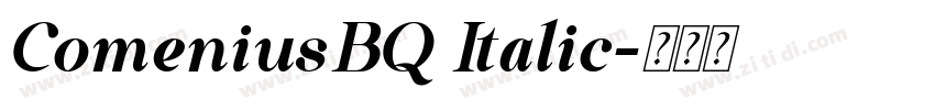 ComeniusBQ Italic字体转换
